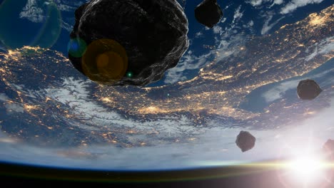 Earth-and-Asteroids